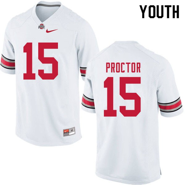 Ohio State Buckeyes #15 Josh Proctor Youth University Jersey White OSU68240